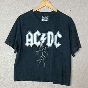 AC/DC BLACK CROPPED TOP